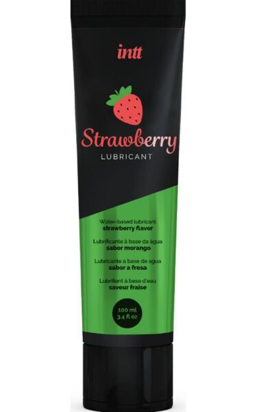 Lubrykant na bazie wody INTT 100 ml, o smaku waty cukrowej i o smaku truskawki