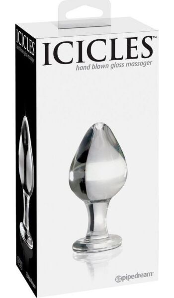 Korek analny ze szkła dmuchanego Pipedream Icicles N. 25