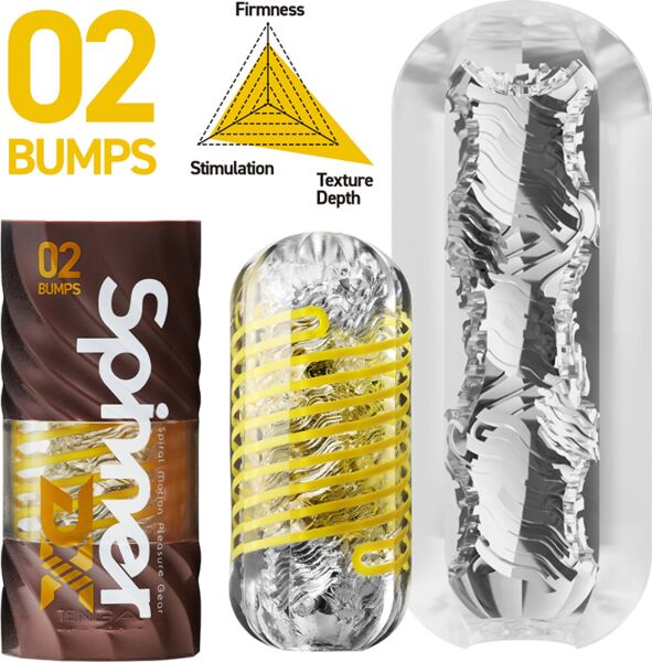 Masturbator Tenga Spinner DX 02 Bumps z etui i stojakiem do suszenia