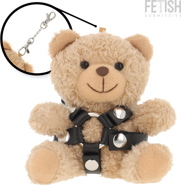 Pluszowy miś Fetish Submissive Bongo ze swoją uprzężą z kółkiem