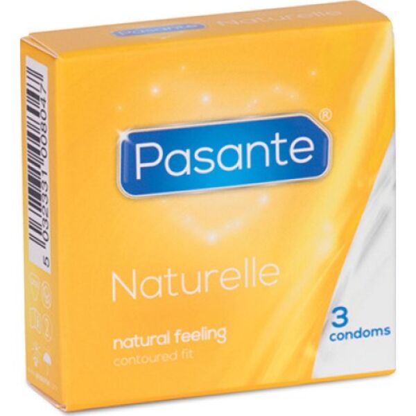 Opakowanie prezerwatyw Pasante Naturelle z 3 sztukami