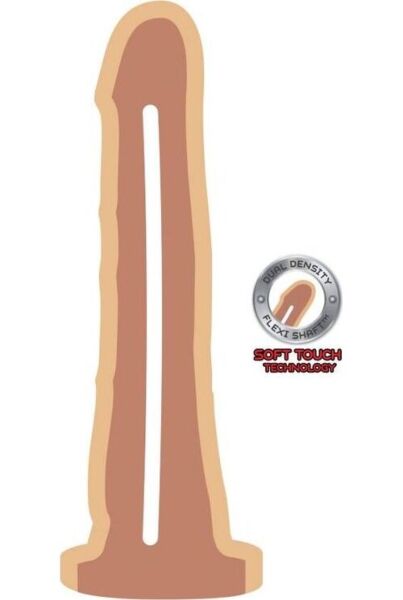 Dildo realistyczne ToyJoy Dual Density Dong 19 cm, w jasnym cielistym kolorze, z przyssawką w podstawie