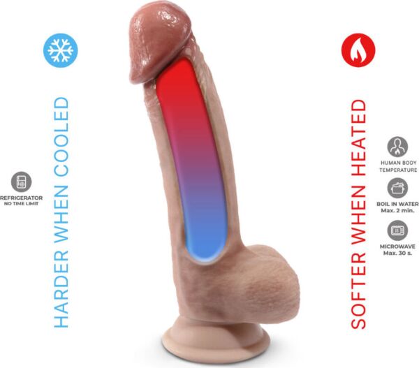 Dildo realistyczne Silexd Model 1 z silikonu termoaktywnego
