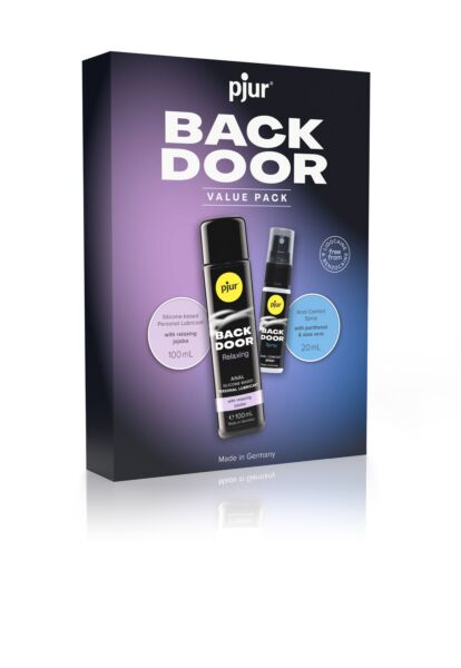 Pjur Back Door Value Pack z lubrykantem Back Door Relaxing i sprayem Back Door Spray