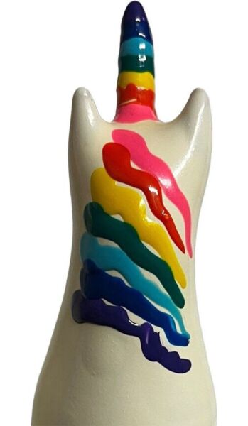 Prezerwatywa nowość Condomerie Unicorn Rainbow, malowana ręcznie