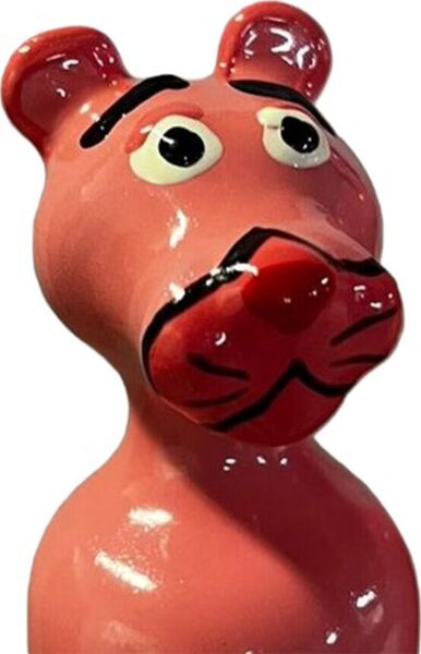 Prezerwatywa fantazyjna Condomerie Pink Panther, lateksowa i malowana ręcznie