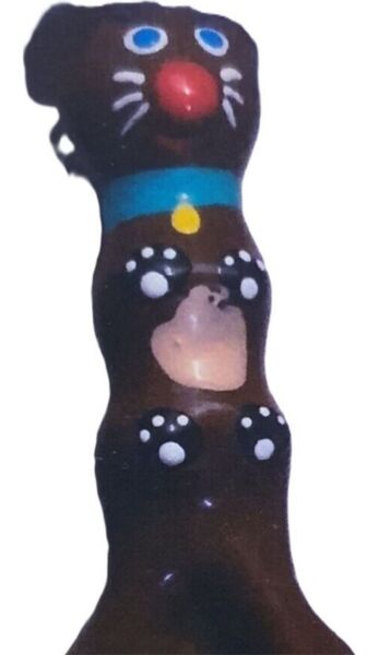 Prezerwatywa fantazyjna Condomerie Brown Dachshund XL, ręcznie malowana w jamnika