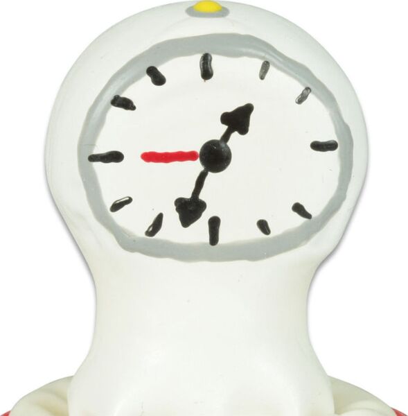Śmieszna prezerwatywa Condomerie Clock malowana ręcznie, z rysunkiem zegara