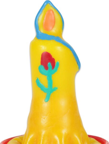 Śmieszna prezerwatywa Condomerie Candle, ręcznie malowana, ze świecą