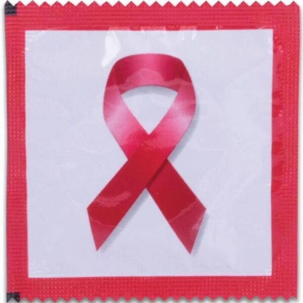 Prezerwatywy Pasante Red Ribbon, 144 sztuki, w arkuszach z motywami Red Ribbon