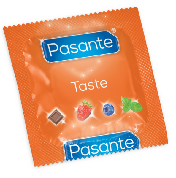 Opakowanie 144 smakowych prezerwatyw Pasante Taste