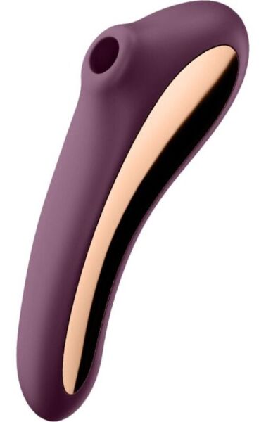 Stymulator ssący łechtaczki Satisfyer Dual Kiss z zakrzywionym wibrującym uchwytem