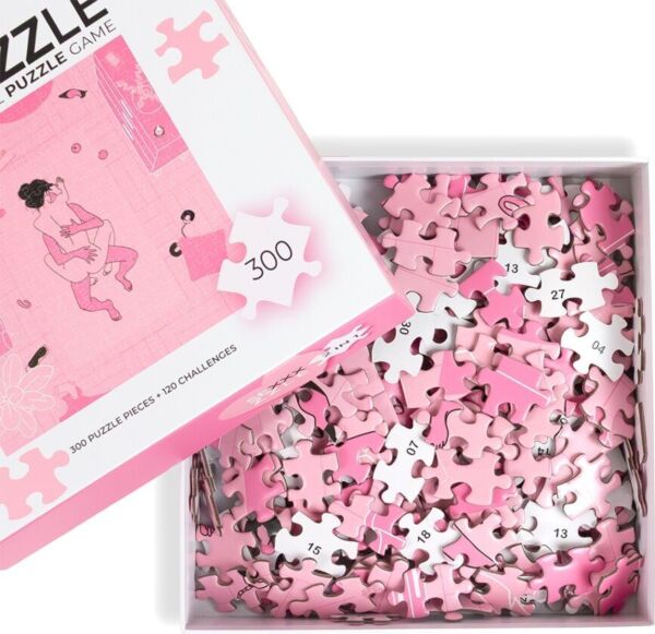 Pudełko gry Secret Play Sexxxzzle, erotycznych puzzli z 300 elementów z wyzwaniami dla par