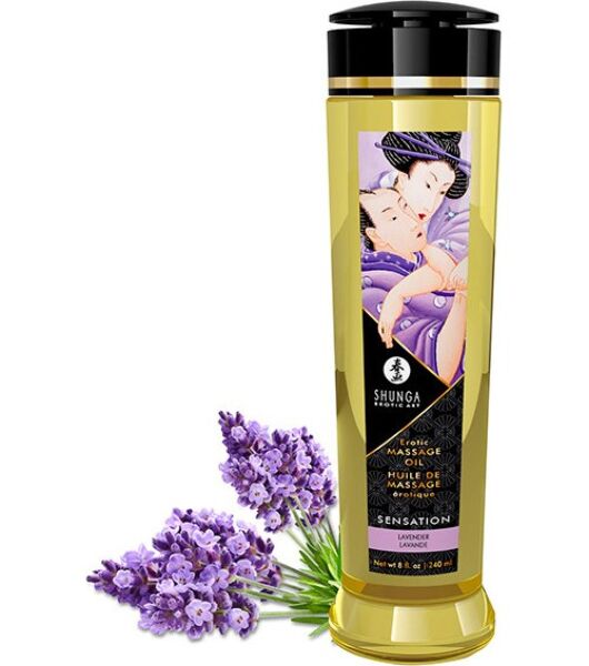 Olejek do masażu Shunga Erotic Massage Oil, 240 ml, w przezroczystej butelce