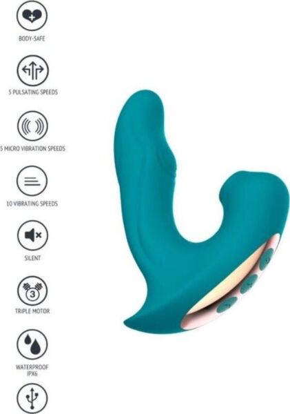 Stymulator ssący z wibracjami Xocoon Eternal Love Vibe w kolorze zielonym