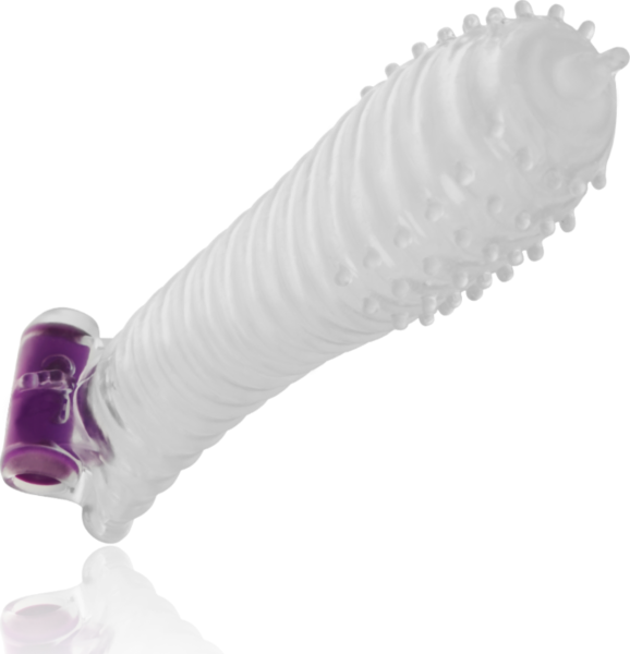 Teksturowana nakładka na penis Ohmama 15 cm z wibratorem pociskiem