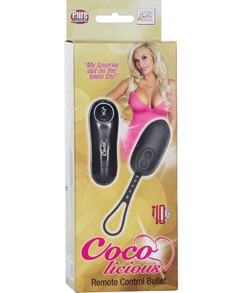 Czarny wibrator pocisk Calexotics Coco Licious Remote Control z pilotem