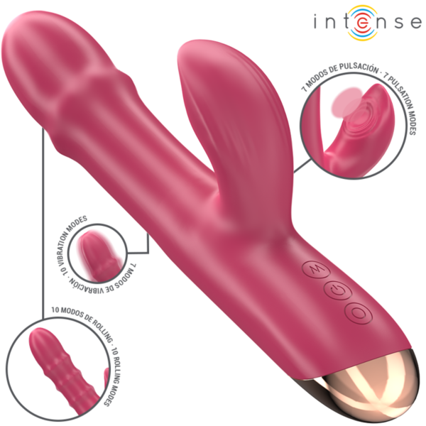 Silikonowy wibrator Intense Chloe 3 w 1
