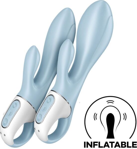 Wibrator króliczek Satisfyer Air Pump Bunny 1 w jasnoniebieskim kolorze