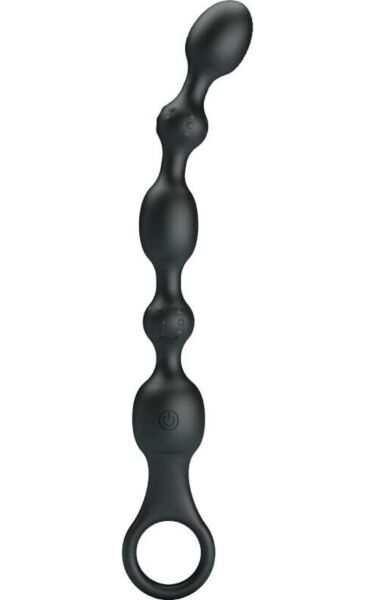 Czarne wibrujące kulki analne Pretty Love BI-040142 z uchwytem