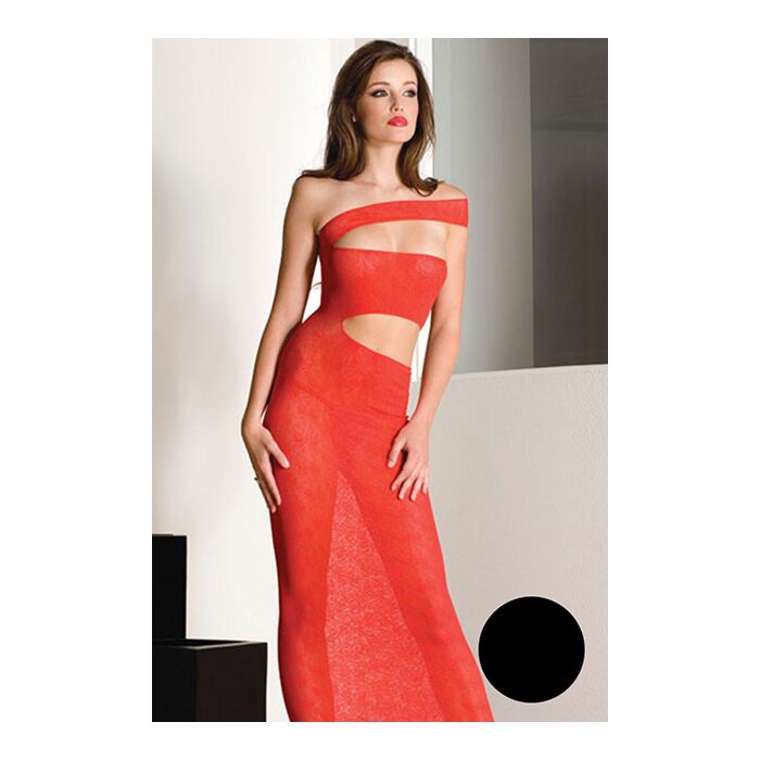 VESTID LARGO NEGRO C/ESCOTE