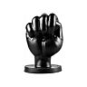 Zabawka analna ALL BLACK FIST 13 CM z hipoalergennym PVCD
