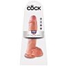 Dildo KING COCK 10 z realistycznym dotykiem i jądrami