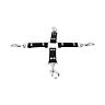Restraints Bound Leather 4 Way Hog Tie z metalowym pierścieniem