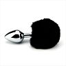 Butt Plug Furry Fantasy z ogonem królika Negro