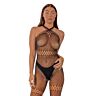 Bodystocking Lace Crossover Neck | Seksowny i odważny styl