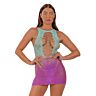 Sukienka Mini Lace LJ Ombre z faux lace-up