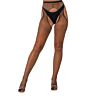 Rajstopy Lace by LJ Rhinestone Fishnet Crotchless