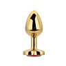 Plug analny Toosh Heart Shaped Gold z czerwoną kamieniem