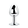 Plug analny Toosh Metal Butt Plug Large Clear Stone Plata