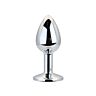 Plug analny Toosh Metal Butt Plug Small Clear Stone z dekoracyjnym kamieniem Plata