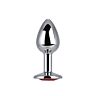Butt Plug Toosh Metal Small z czerwonym kamieniem Rojo
