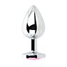 Plug analny Toosh Metal Butt Plug Large Stone z ozdobną podstawą Rosa