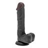 Dildo S Pleasures Don Jon Black 22,5 cm z testykulami