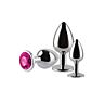 Plugs Metal S Pleasures MAX light blue - zestaw 3 sztuk