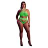 Bodystocking Cut Out Thong Shots Toys | Neonowa zieleń