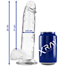 Dildo Crystal Clear 22 cm - Realizm Przezroczysty