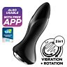 Wibrator wtyczkowy Satisfyer Rotator Plug Czarny