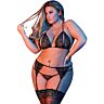 Zestaw bielizny BRA GARTER & G-SET BLACK L/XL