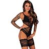 Body LIVCO CORSETTI HAWAIN LC 90665 z siateczki i koronki