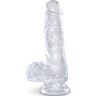 Dildo King Cock Clear 13,5 cm realistyczne z przyssawką