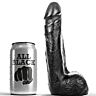 Dildo ALL BLACK 20 cm z półrealistycznym wyglądem