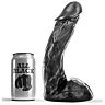 Dildo All Black DONG 23 cm – miękkie i elastyczne