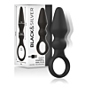 Plug anal BLACK&SILVER OZZY z dwu warstwowym silikonem