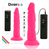 Dildo DIVERSIA 23 CM z wibracjami i elastycznym rdzeniem