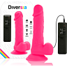 Dildo DIVERSIA 20.5 cm z wibracją i elastycznym rdzeniem